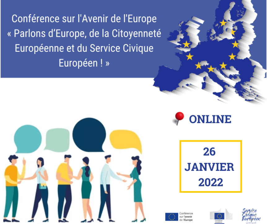 Dialogue en ligne 26/01: Europe, Citoyenneté européenne et Service Civique Européen