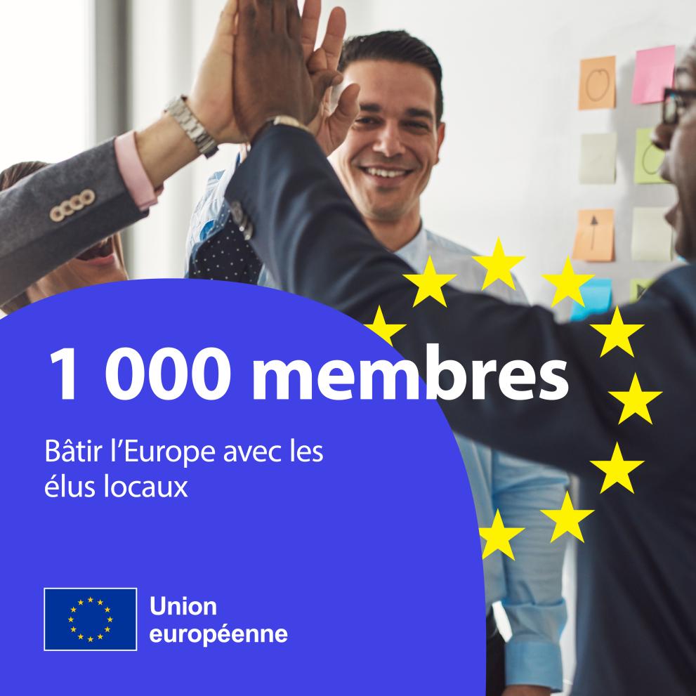 Le réseau Bâtir l’Europe avec les élus locaux franchit le cap des 1000 membres en Europe